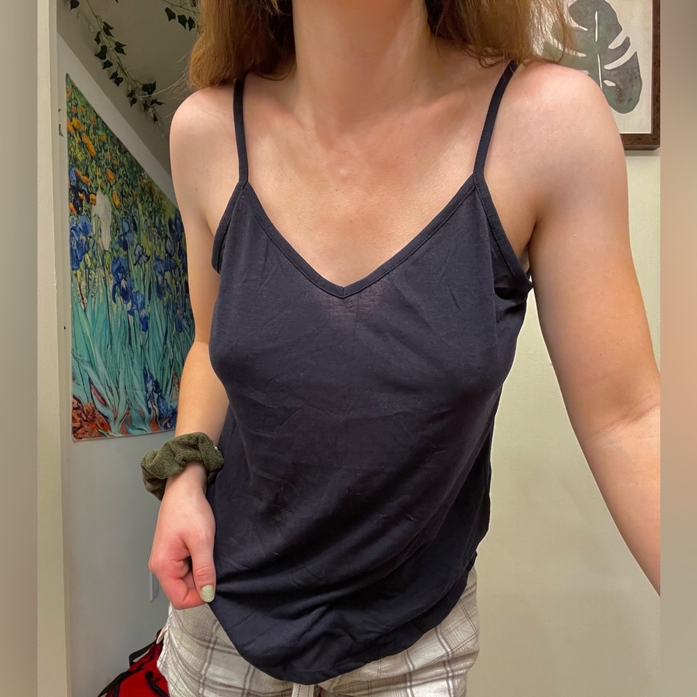navy blue cami top